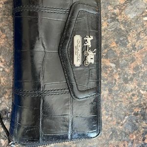 Lightly used Black leather Coach Wallet